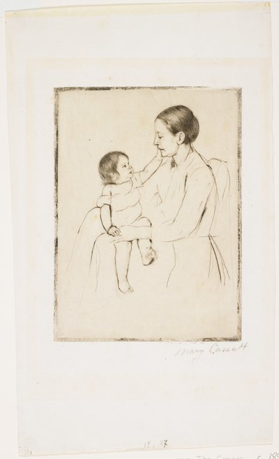 Die Liebkosung, ca. 1891 von Mary Cassatt